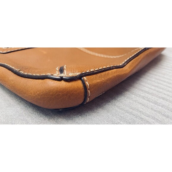 Fossil Y2K Pebbled Brown Leather Crossbody Messenger Bag Leather 10"x11" EUC - Picture 8 of 12